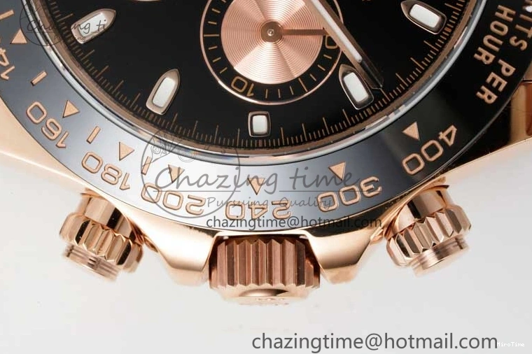 MiroTime 0506 Stretchable Daytona 116515 QF 1:1 Best Edition Black RG Dial on Oysterflex Rubber Strap SA 2273